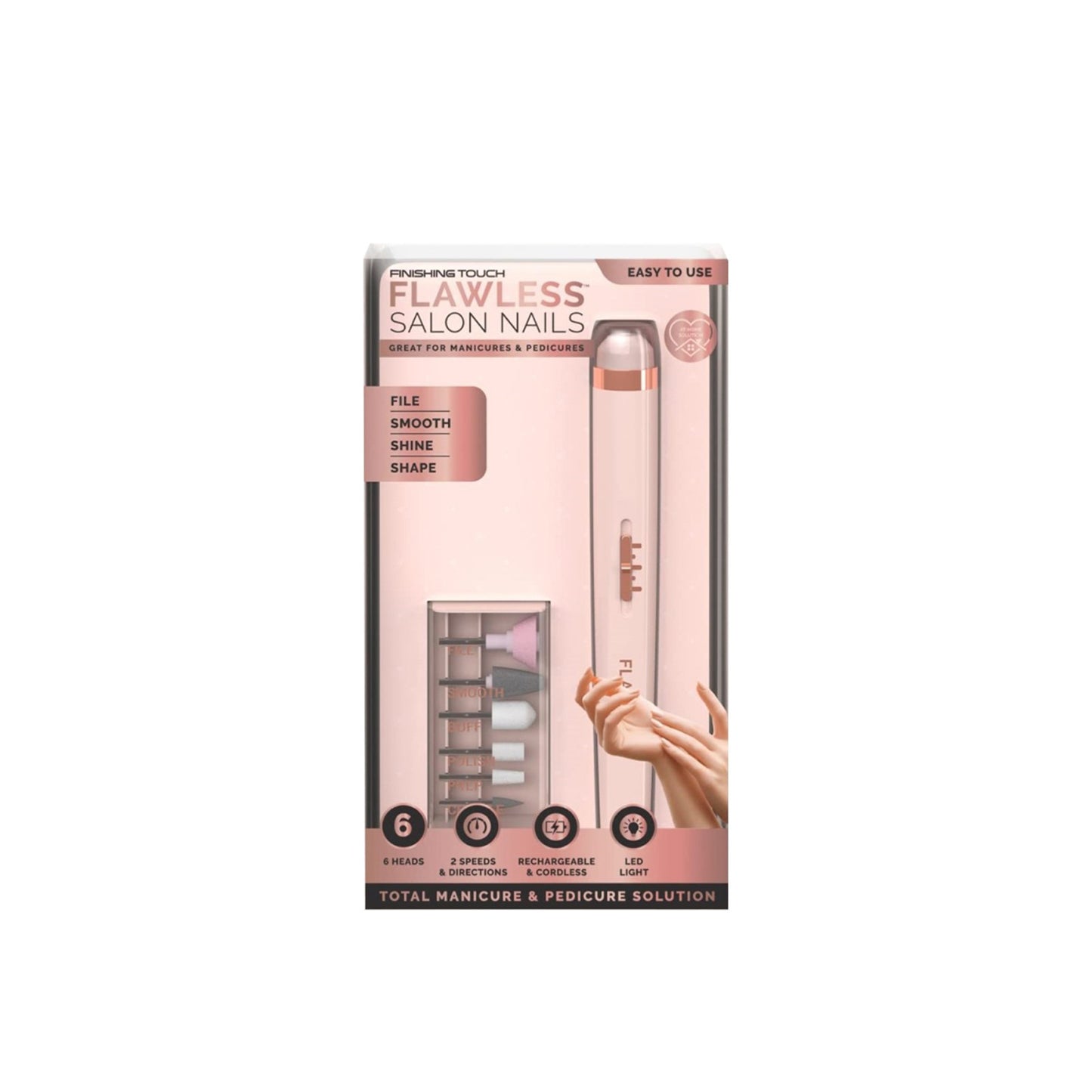 Finishing Touch Flawless™ Salon Nails - Aparelho Elétrico para Manicure e Pedicure